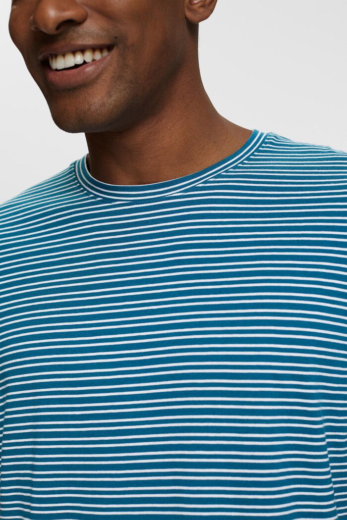 Jersey T-Shirt, 100% Baumwolle, PETROL BLUE, detail image number 0