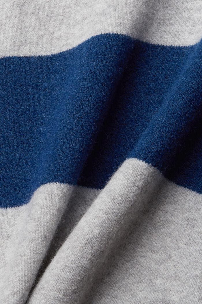 À teneur en laine : le pull-over à rayures, PETROL BLUE, detail image number 1