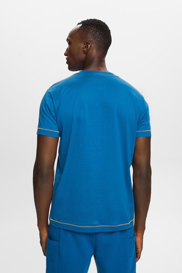 T-shirt en jersey à encolure ronde, 100 % coton, DARK BLUE, detail image number 3