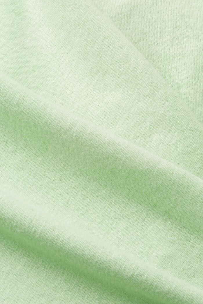 T-shirt en lin mélangé, CITRUS GREEN, detail image number 4