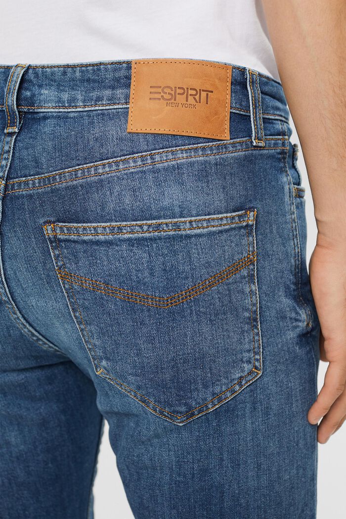 Selvedge Jeans – gerade Passform, mittelhoher Bund, BLUE MEDIUM WASHED, detail image number 4