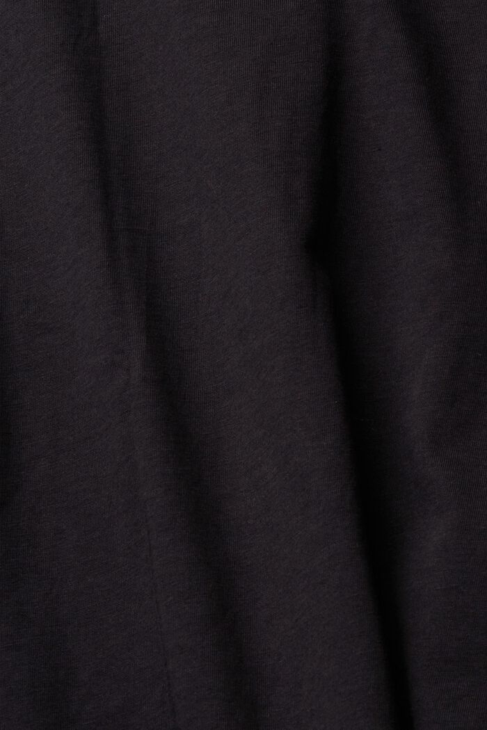 Longsleeve mit Print, 100 % Baumwolle, BLACK, detail image number 4