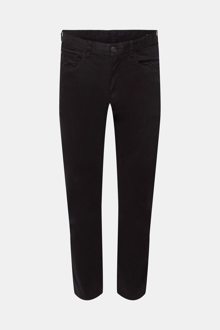 Pantalon de coupe Slim Fit, coton biologique, BLACK, detail image number 7