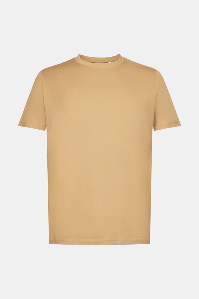 T-shirt en jersey à col ras-du-cou, BEIGE, detail image number 6