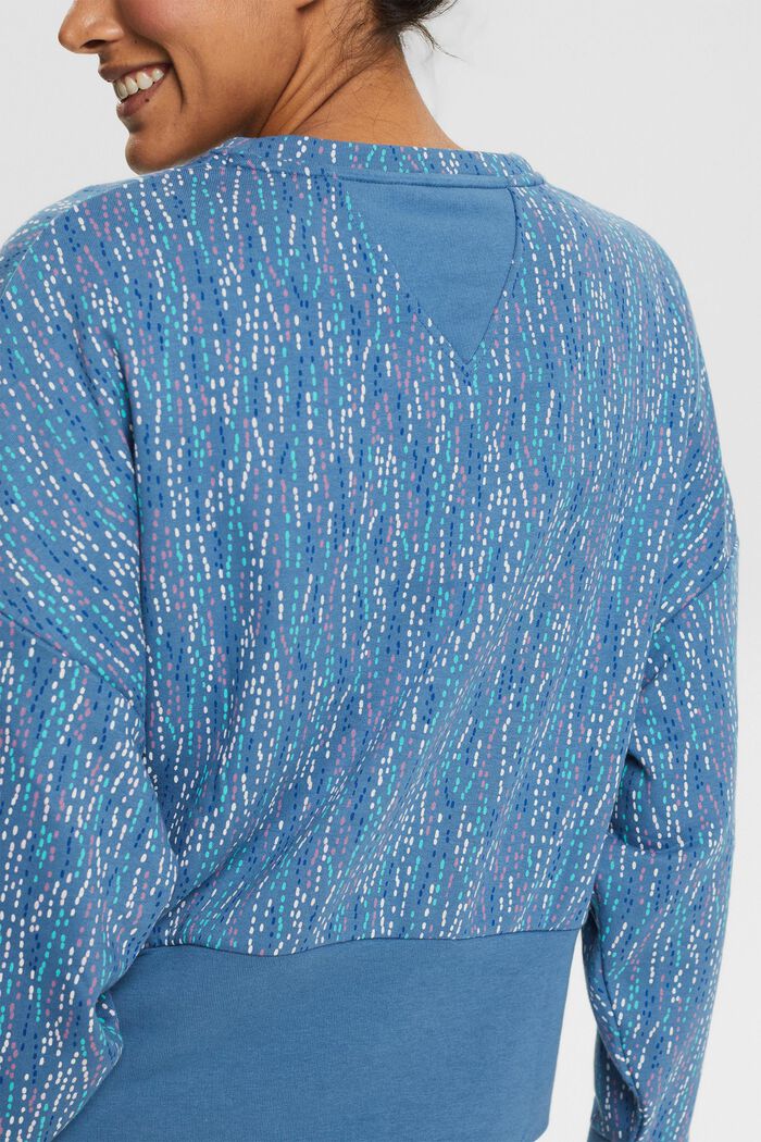 En matière recyclée : le sweat-shirt à motif, GREY BLUE, detail image number 2