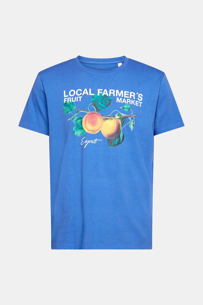 T-Shirt mit Print, BLUE, overview