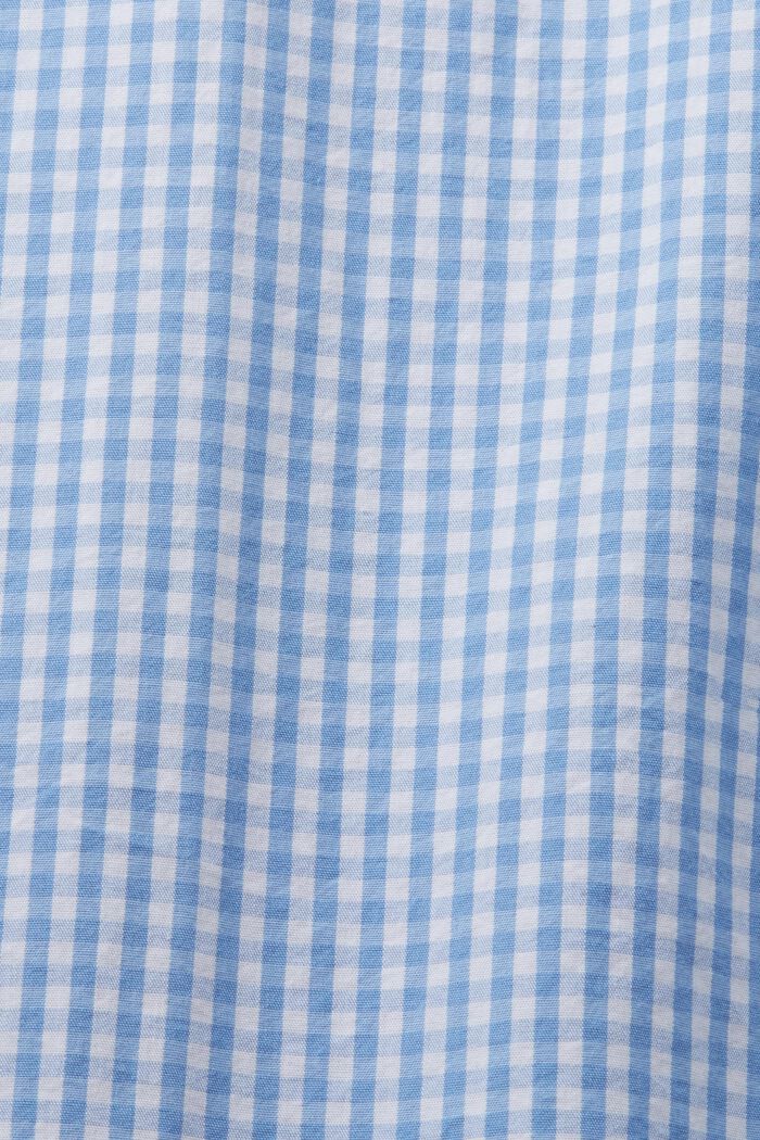 Chemise à col boutonné animée de carreaux vichy, 100 % coton, BRIGHT BLUE, detail image number 4