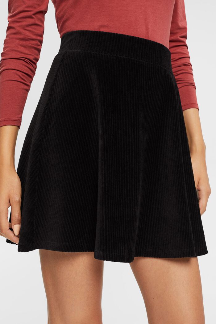 Mini-jupe en velours côtelé, BLACK, detail image number 0