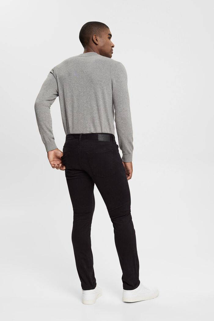 Pantalon de coupe Slim Fit, coton biologique, BLACK, detail image number 3
