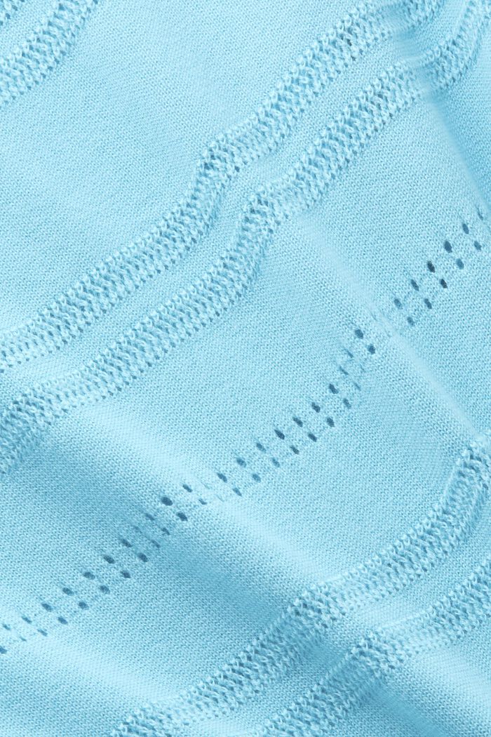 Pull en maille à manches courtes, LIGHT TURQUOISE, detail image number 5