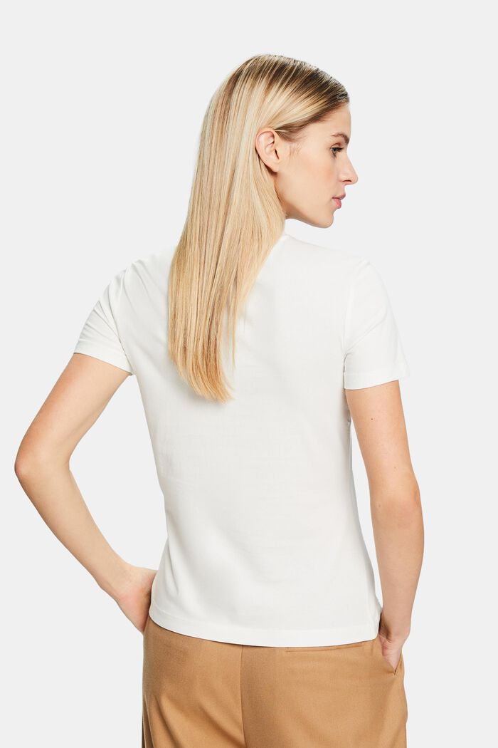 T-Shirt mit Rundhalsausschnitt, OFF WHITE, detail image number 3