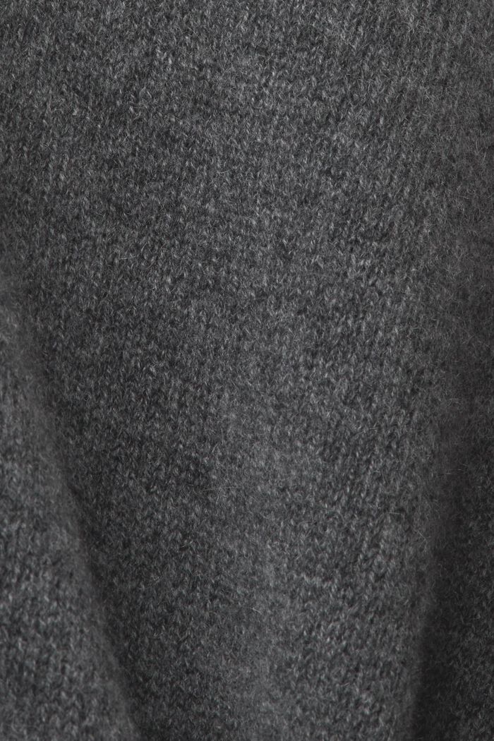 Pull-over en cachemire à col cheminée, ANTHRACITE, detail image number 5