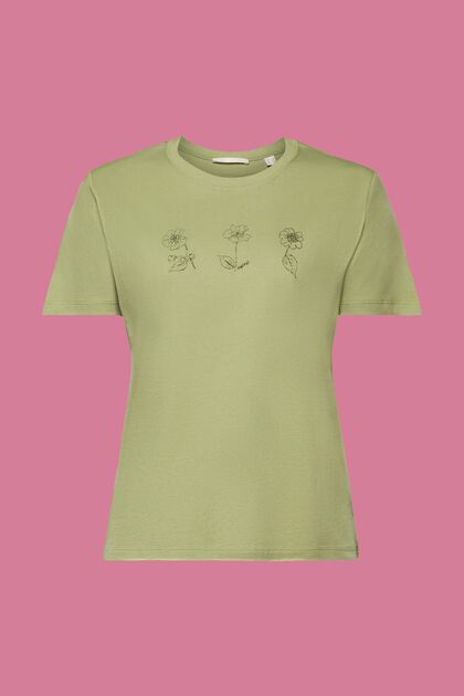 T-shirt en coton à imprimé floral