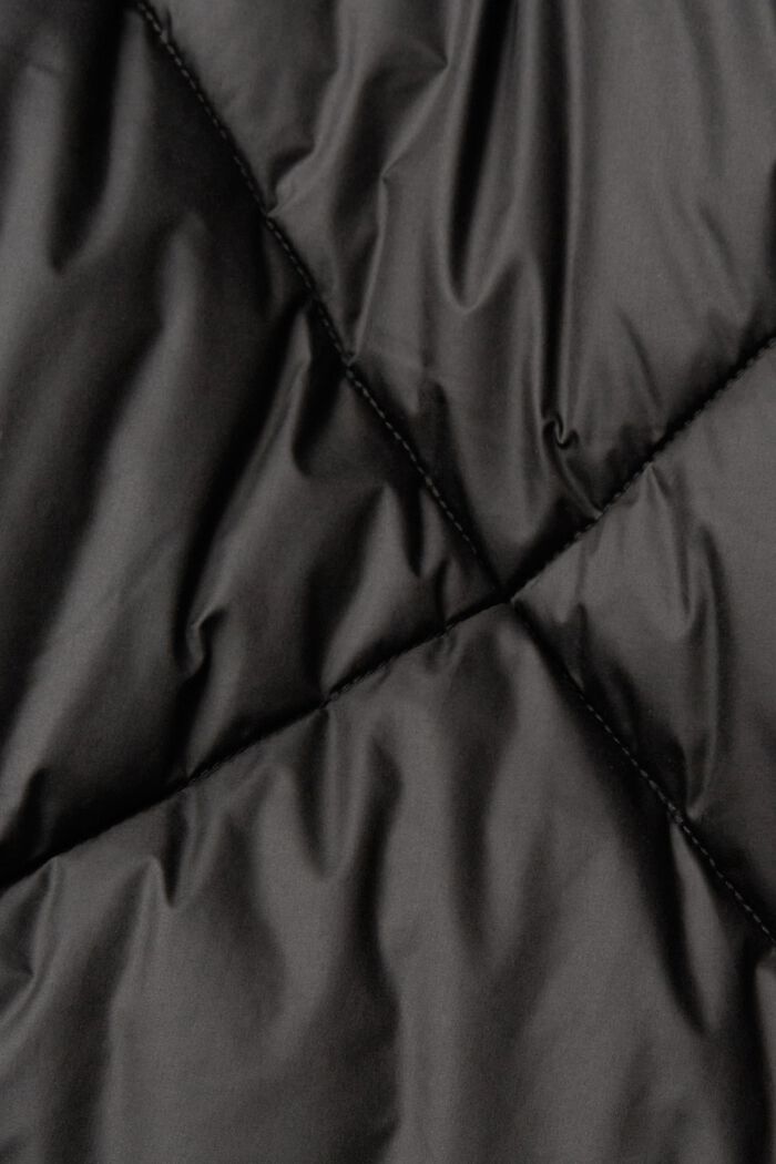 Long manteau matelassé à losanges, BLACK, detail image number 1