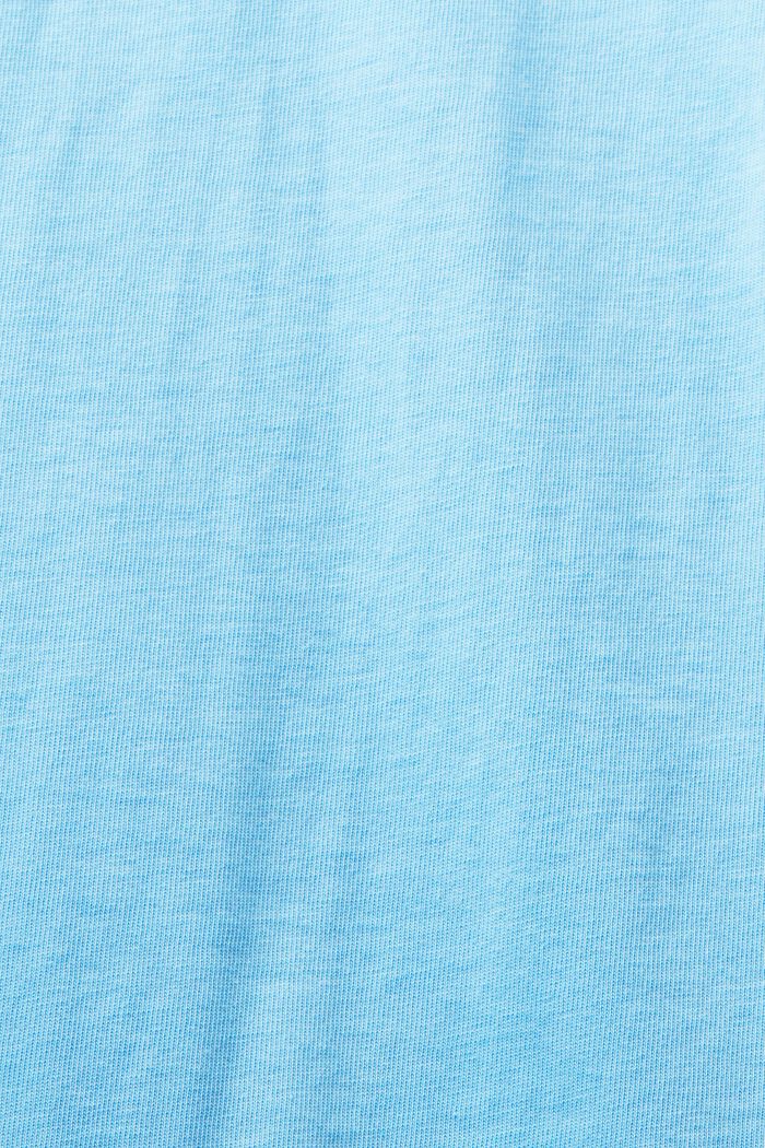 T-shirt col rond à logo, LIGHT TURQUOISE, detail image number 4