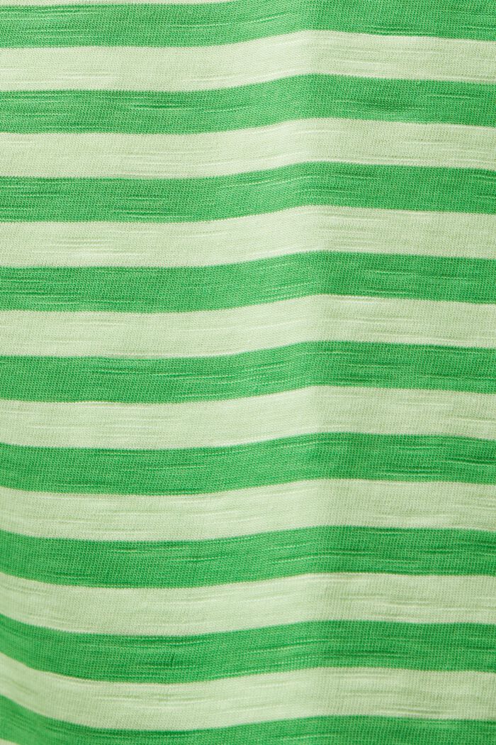 T-shirt rayé à bords roulottés, GREEN, detail image number 5