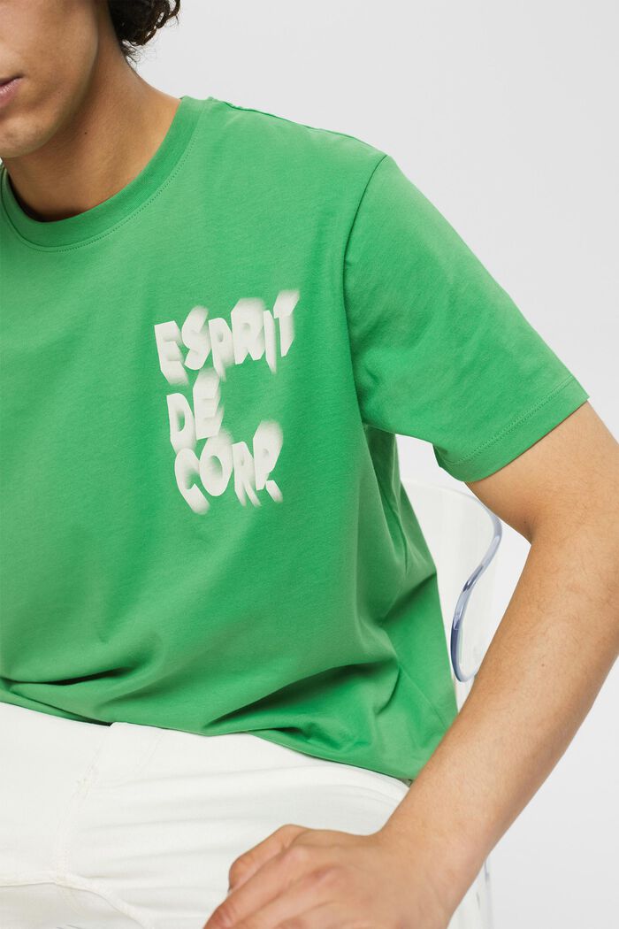 Jersey-T-Shirt mit Print, GREEN, detail image number 2