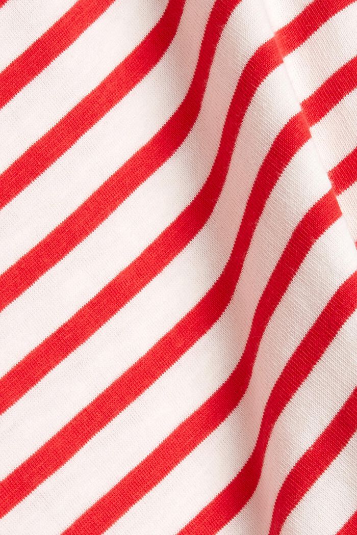 Gestreiftes Longsleeve aus Baumwolle, ORANGE RED, detail image number 4