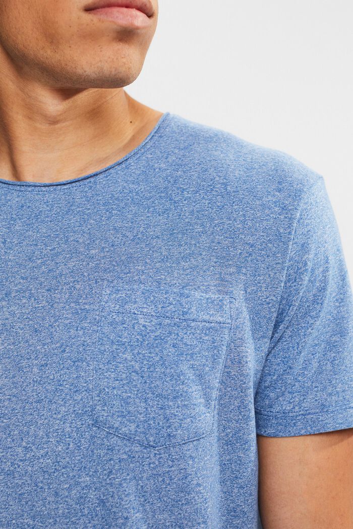 En matière recyclée : le t-shirt en jersey chiné, BLUE, detail image number 0