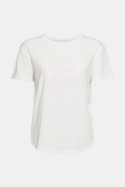T-shirt de sport à imprimé, LENZING™ ECOVERO™, OFF WHITE, overview