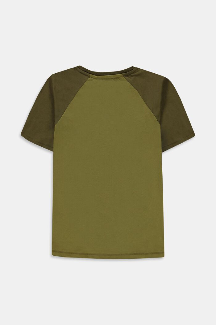 T-Shirt mit Print aus 100% Baumwolle, LEAF GREEN, detail image number 1