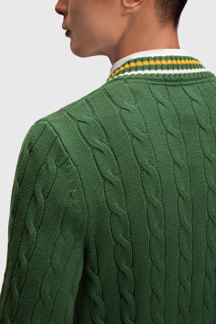 Sweaters, EMERALD GREEN, detail image number 3