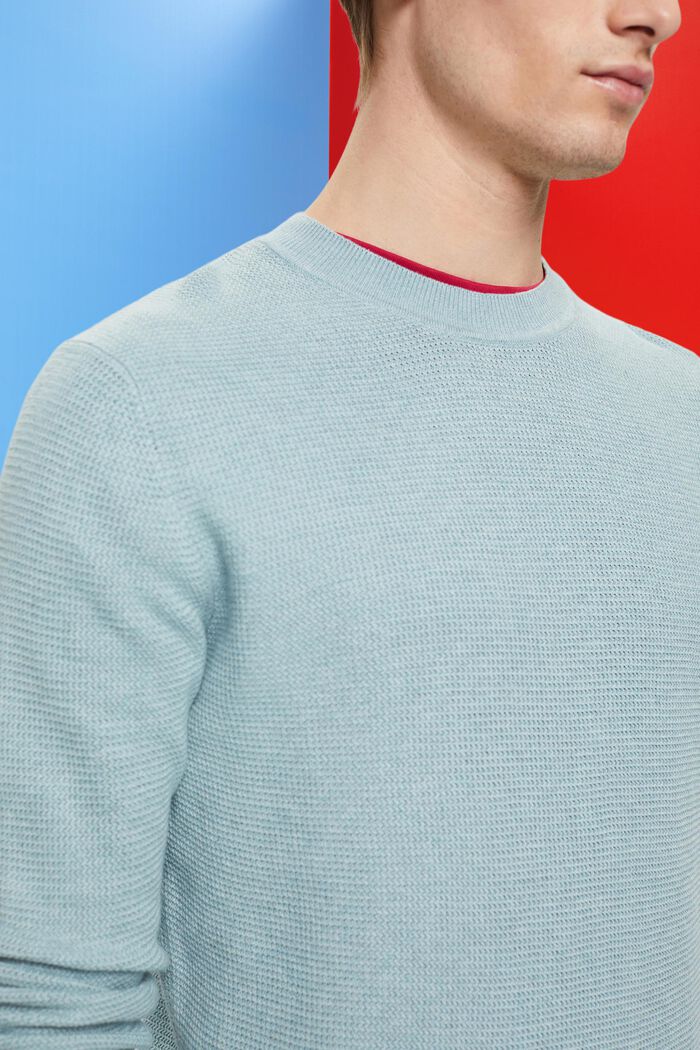Pull-over rayé, GREY BLUE, detail image number 2