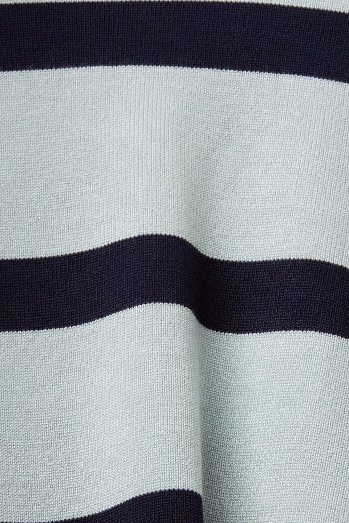Pull-over rayé à col rond, NEW LIGHT AQUA GREEN, detail image number 5