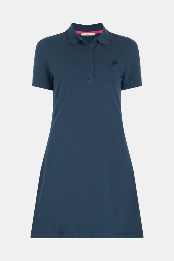Robe polo classique Dolphin Tennis Club, NAVY, overview