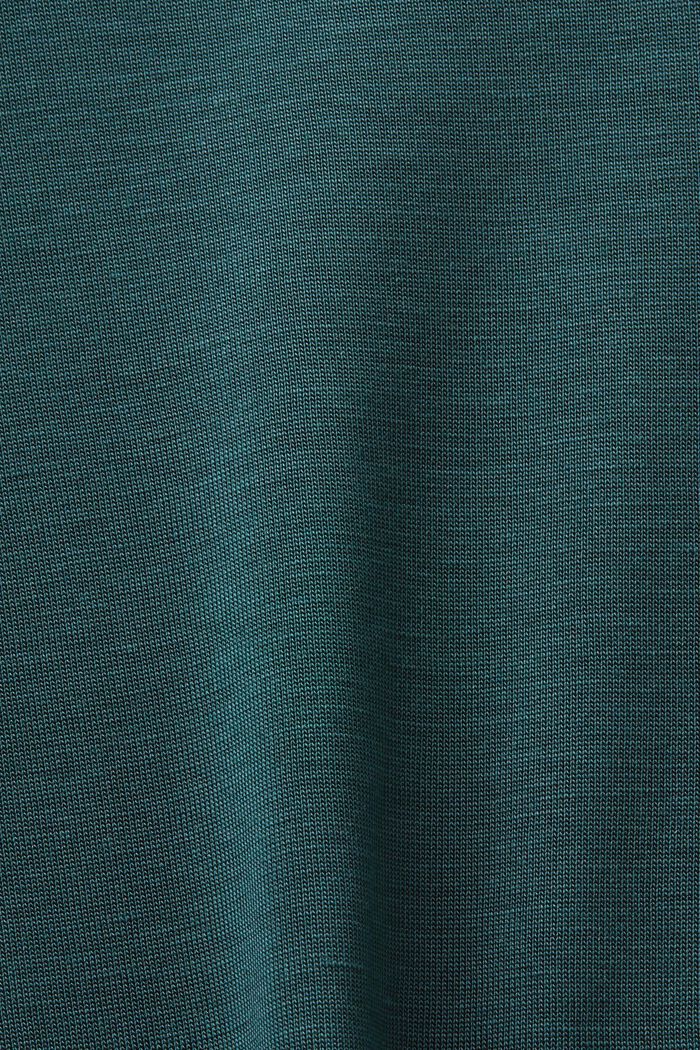 Haut à manches longues et col cheminée en jersey, EMERALD GREEN, detail image number 5