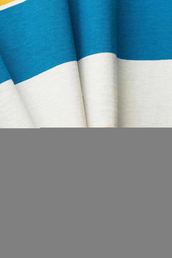 T-shirt en jersey à motif à rayures, TEAL BLUE, detail image number 5
