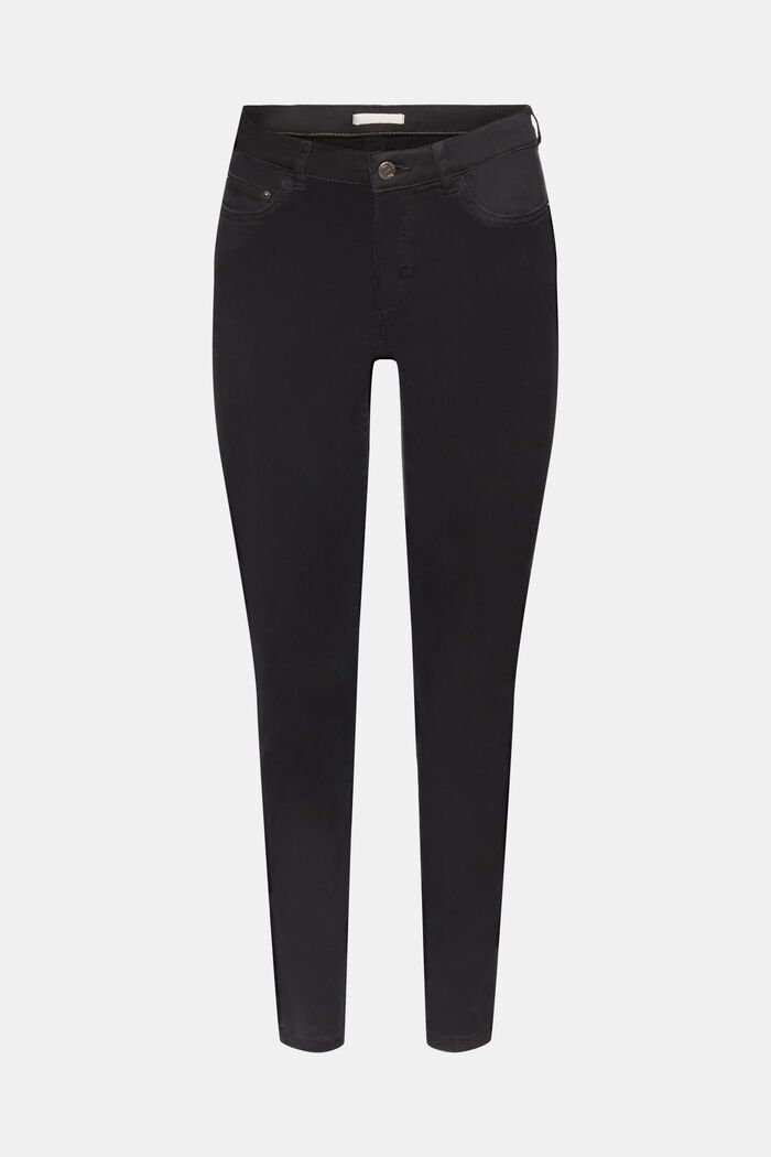 Pantalon taille mi-haute coupe Skinny Fit, BLACK, detail image number 7