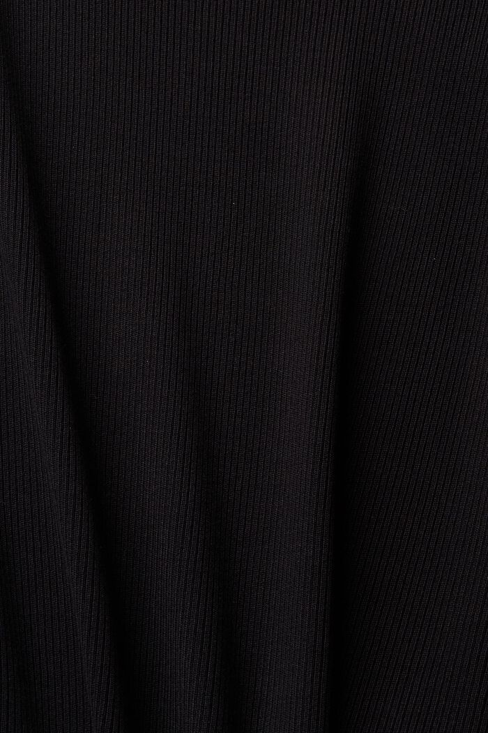 Ripp-Pullover, LENZING™ ECOVERO™, BLACK, detail image number 1
