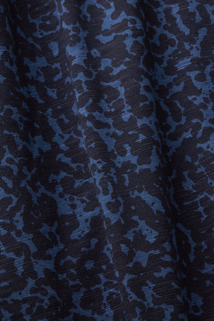 T-shirt à manches longues animé d’un motif et d’un détail noué, PETROL BLUE, detail image number 4