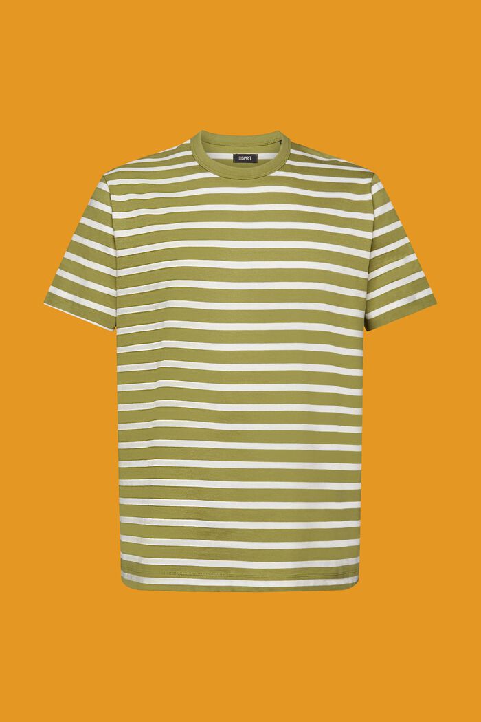 Streifen-T-Shirt aus nachhaltiger Baumwolle, LEAF GREEN, detail image number 7