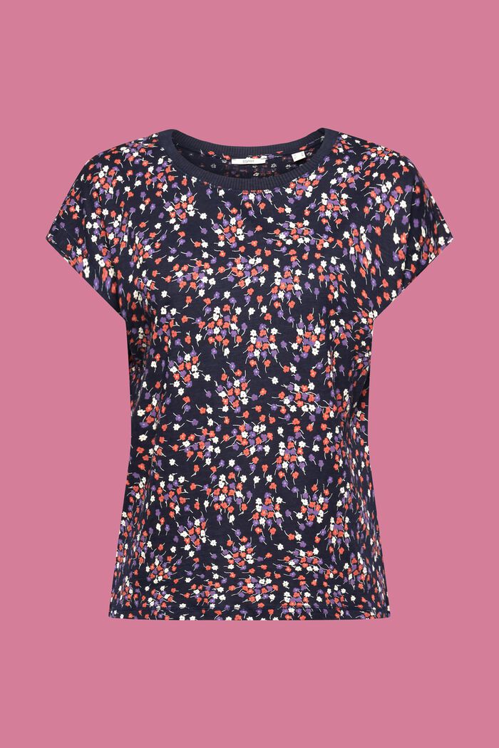 T-shirt sans manches à motif à fleurs all-over, NAVY, detail image number 6