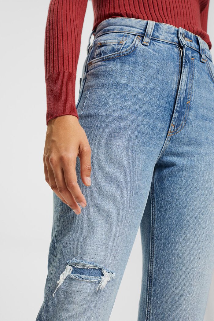 Slim-Fit-Jeans mit geripptem Detail, BLUE MEDIUM WASHED, detail image number 3
