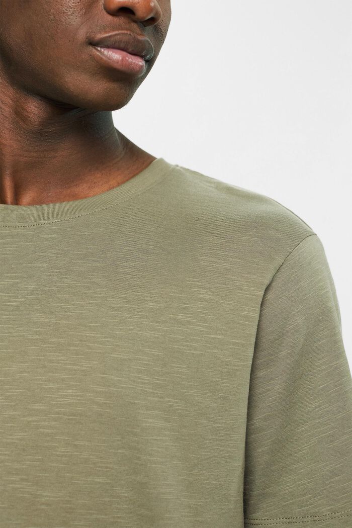 Jersey T-Shirt, 100% Baumwolle, KHAKI GREEN, detail image number 0