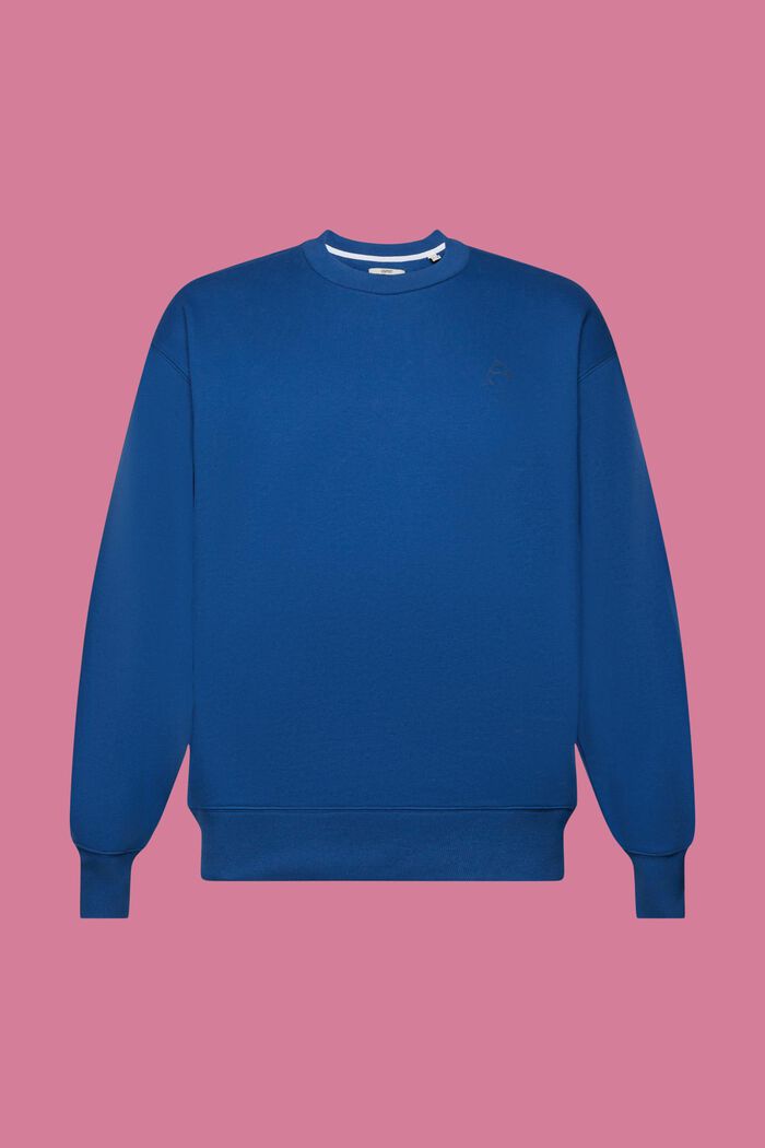 Sweat-shirt orné d’un petit dauphin imprimé, BRIGHT BLUE, detail image number 6