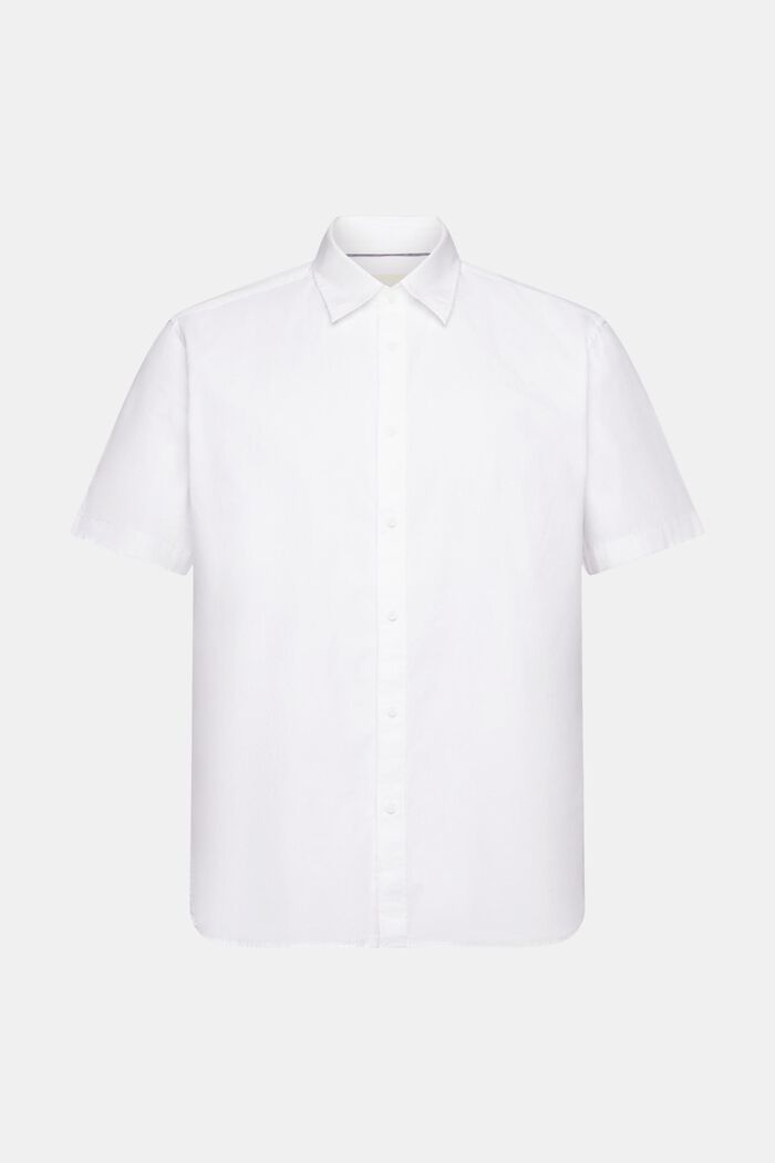 Kurzärmeliges Hemd aus nachhaltiger Baumwolle, WHITE, detail image number 5