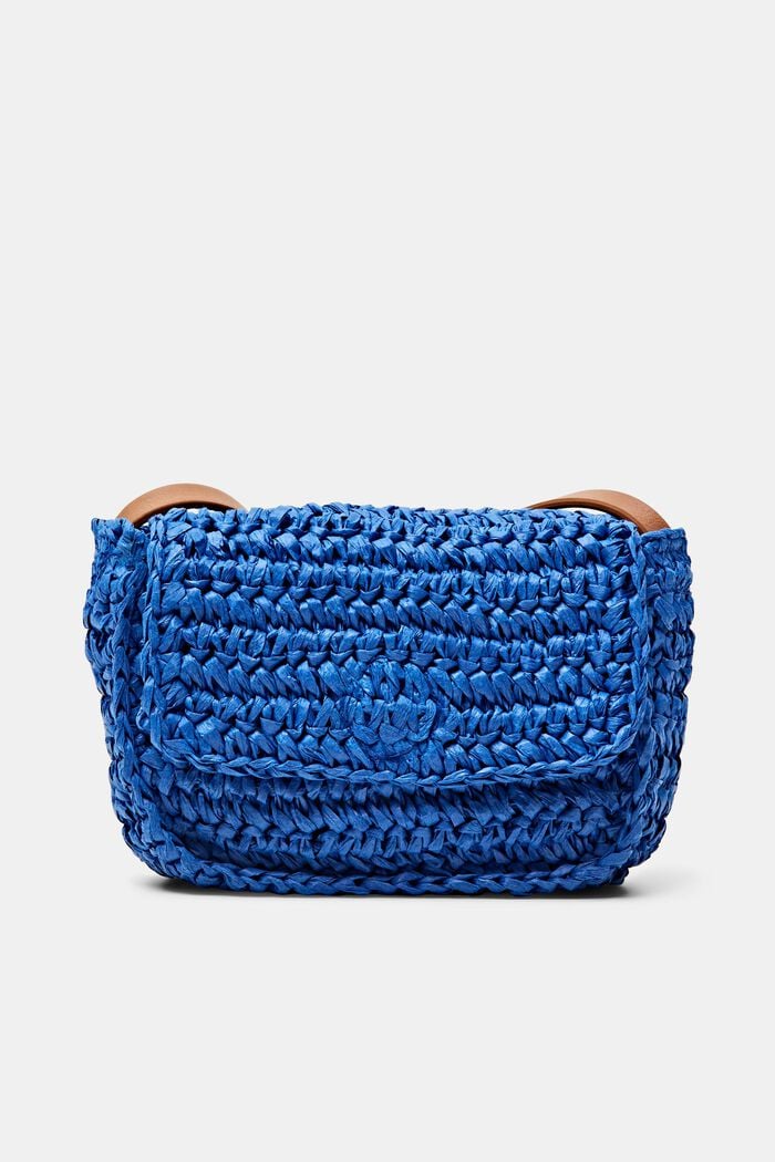 Sac porté épaule en crochet à rabat, BRIGHT BLUE, detail image number 0