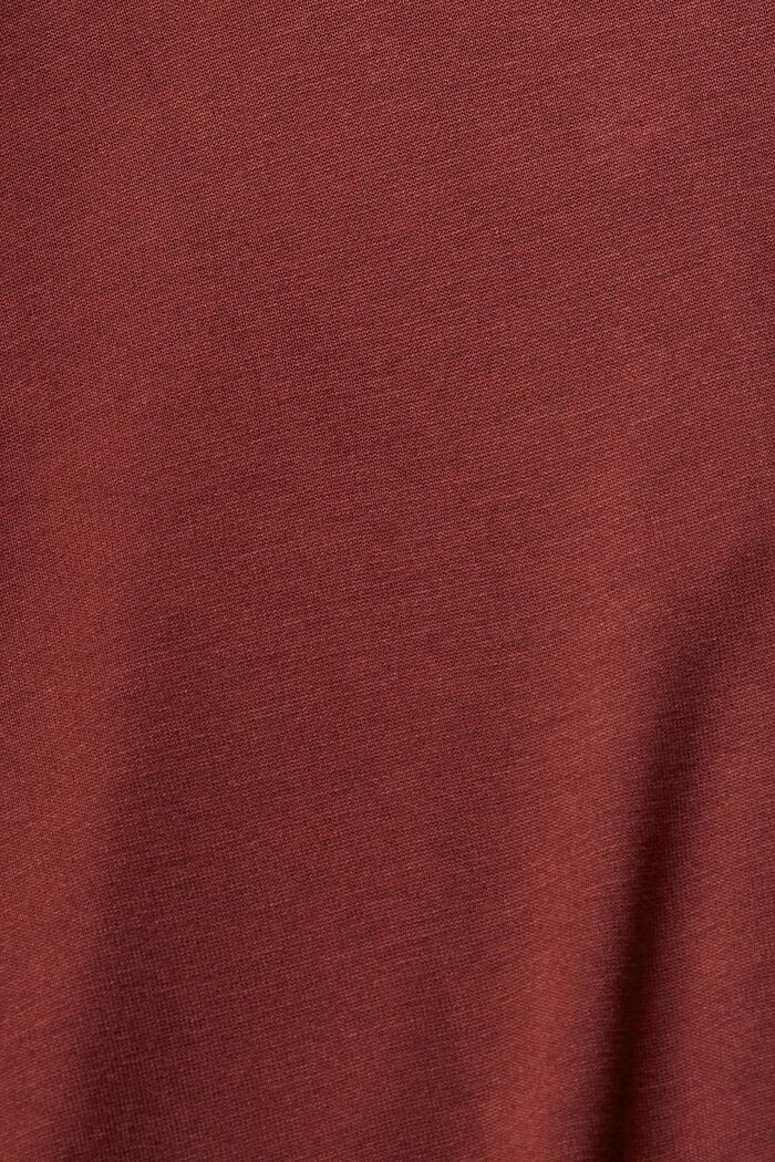 T-shirt à manches longues boutonnées, LENZING™ ECOVERO™, RUST BROWN, detail image number 1