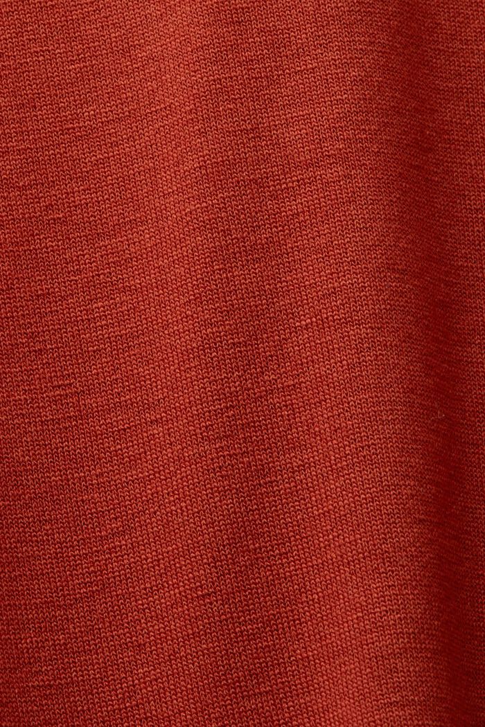 Jerseykleid mit Trichterärmeln, TERRACOTTA, detail image number 5