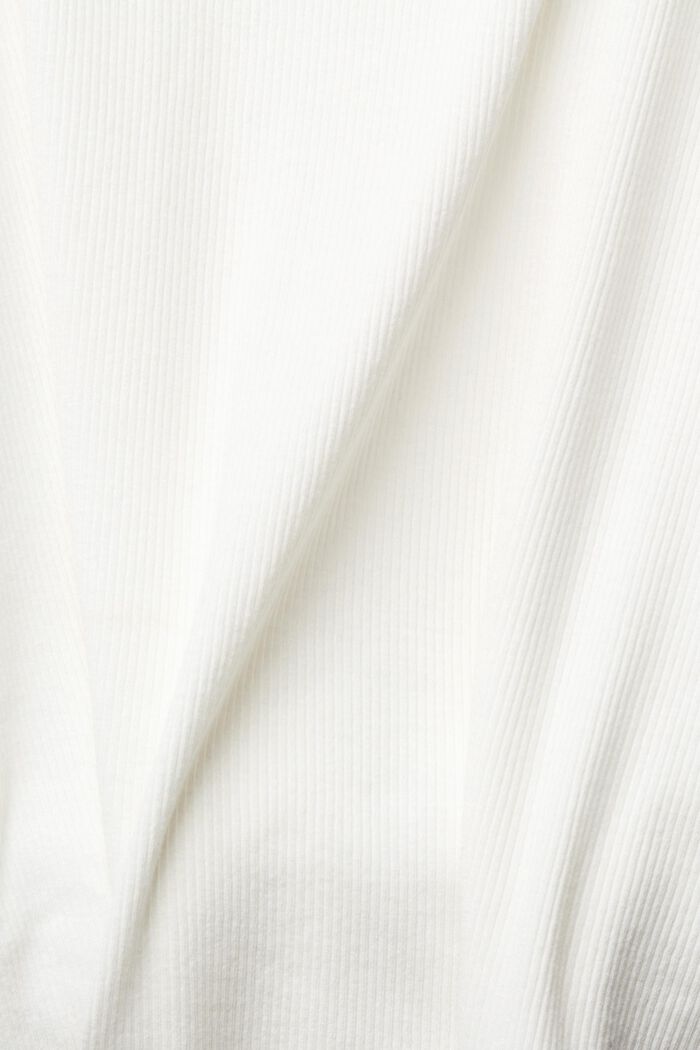 T-shirt sans manches à bordures en dentelle, OFF WHITE, detail image number 1