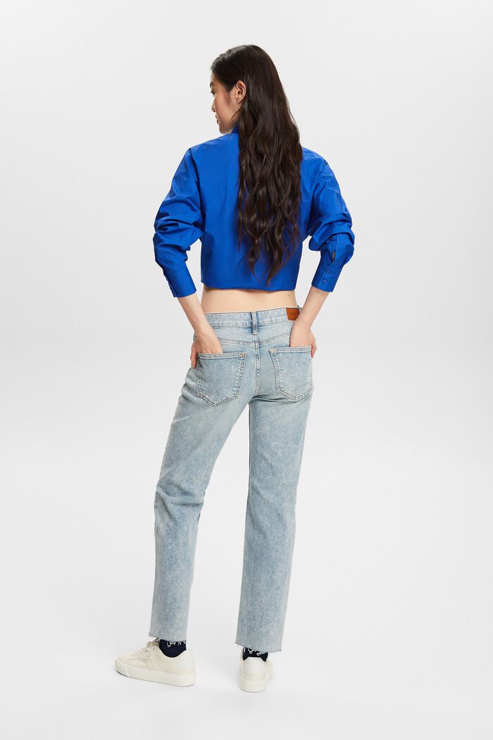 Jeans mit geradem Bein und mittlerer Bundhöhe, BLUE LIGHT WASHED, detail image number 2