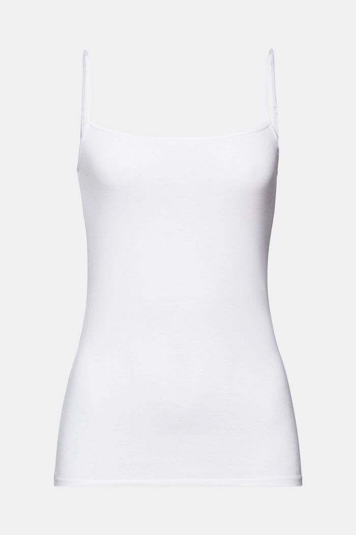 Top en maille stretch, WHITE, detail image number 6