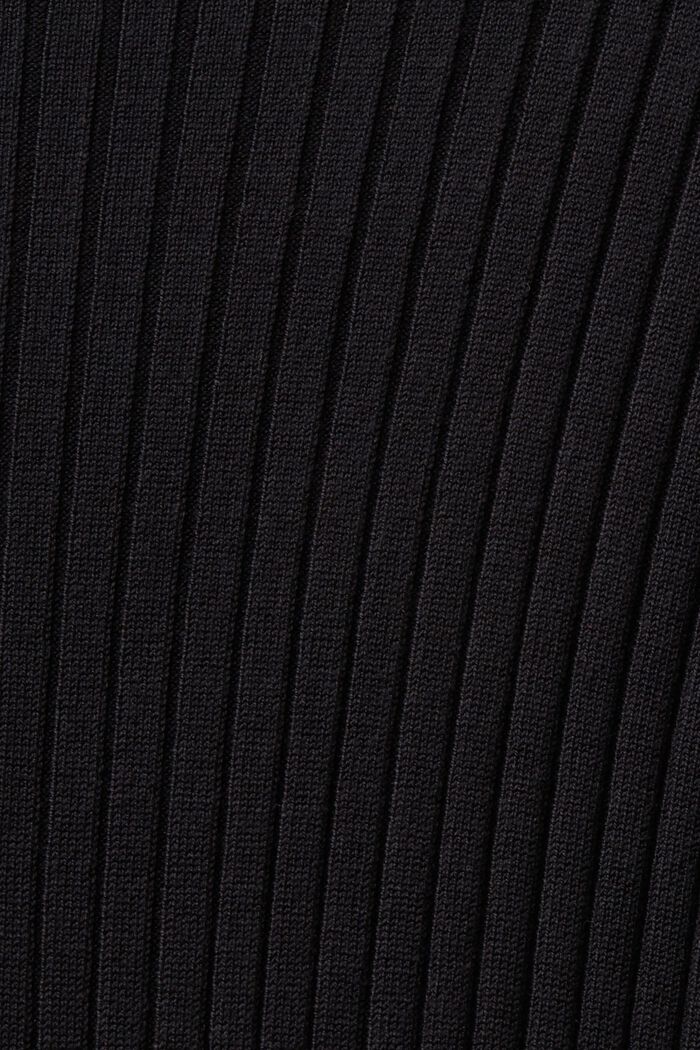 Maxikleid aus Rippstrick, BLACK, detail image number 5