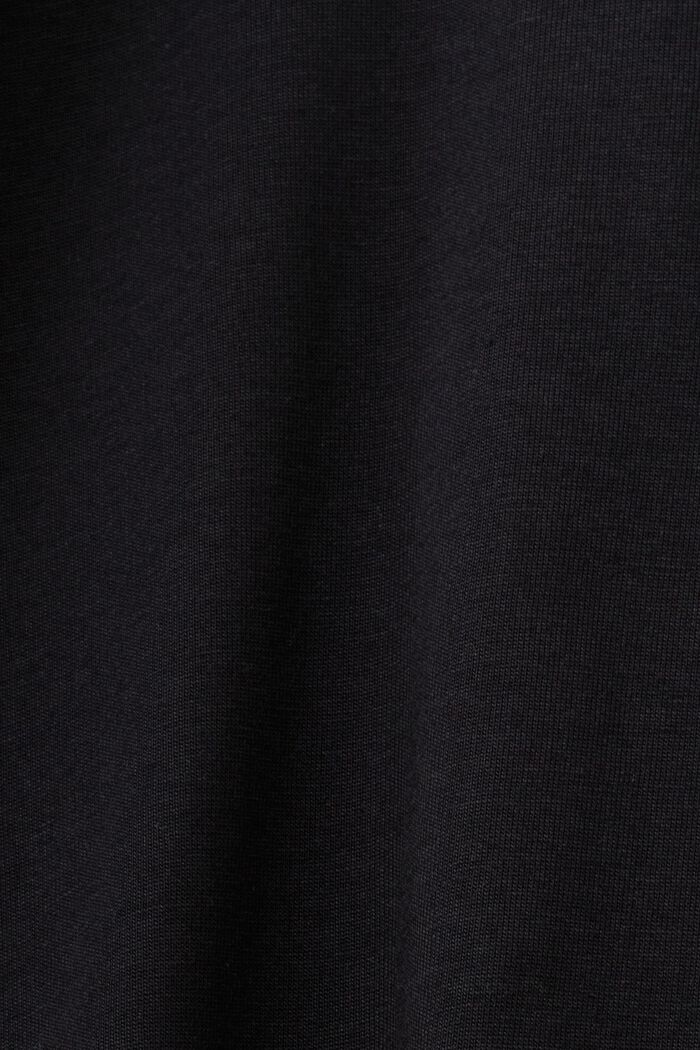 T-shirt à col rond en jersey de coton Pima, BLACK, detail image number 5