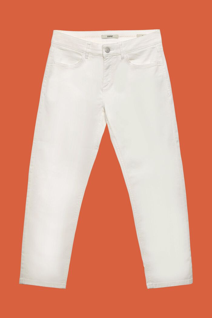 Pantalon corsaire en coton bio, WHITE, detail image number 6