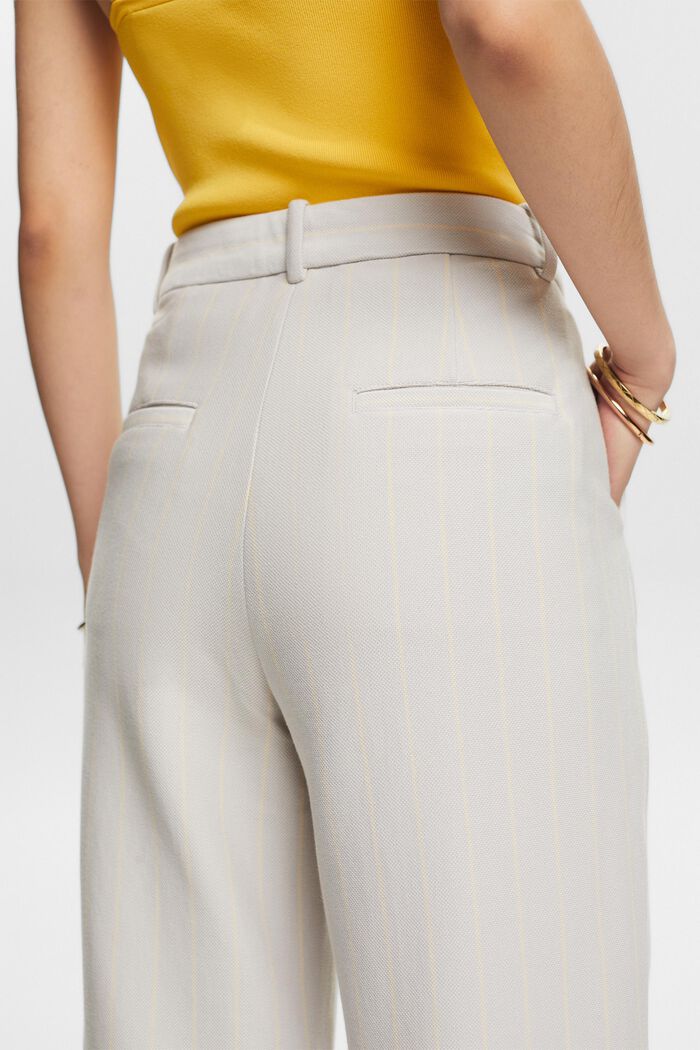 Pantalon de costume en maille piquée à rayures, LIGHT GREY, detail image number 3